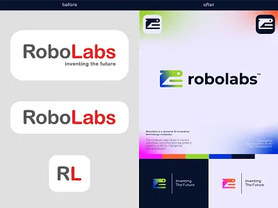 RoboLabs Logo Rebrand brand identity branding graphic design identity logo logotype rebrand redesign