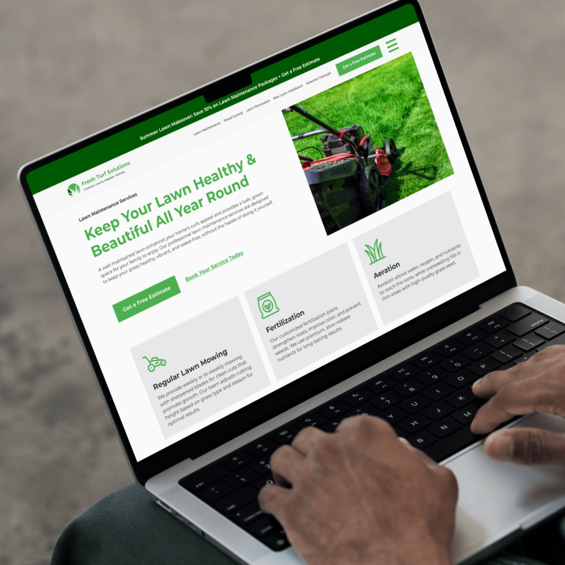 Example of Landscaping Website Project