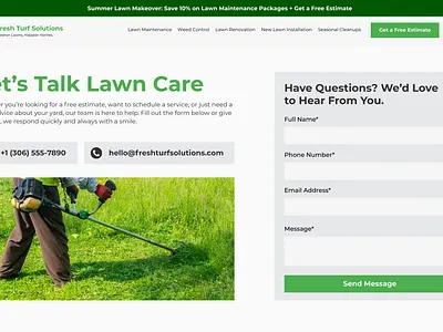 Landscape Website Design Contact Page branding design graphic design ui web design website website design
