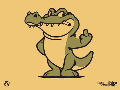 Gator character design design gator graphics illustration t shirt design tee design vector vector design