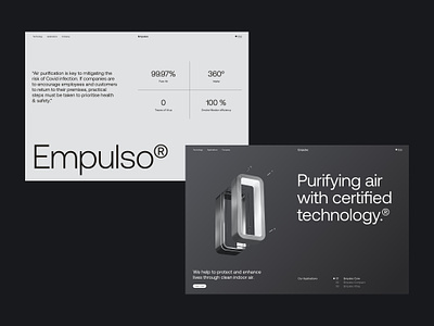Empulso Air Technology - Exploration clean minimal technology typography uidesign webdesign