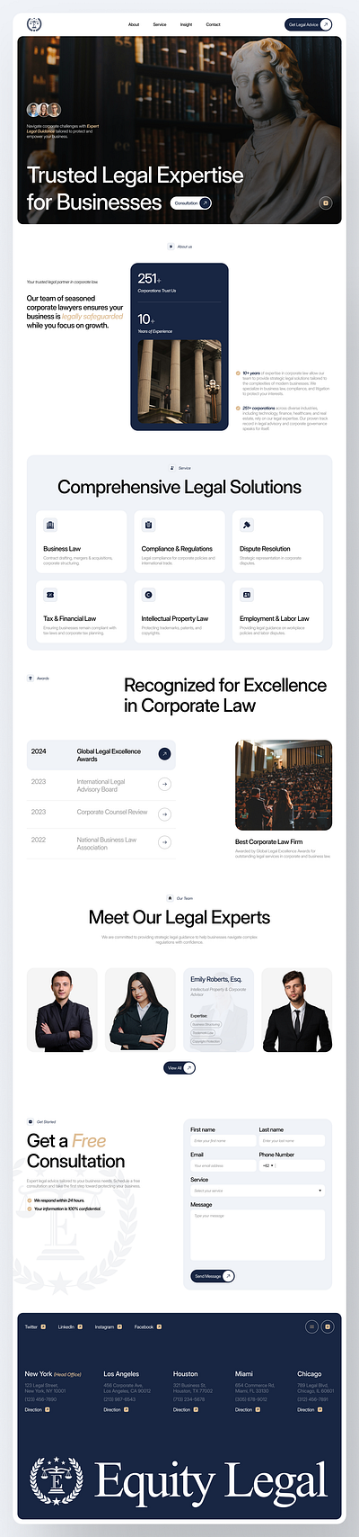 Equity Legal: Phone and laptop mockups corporate law