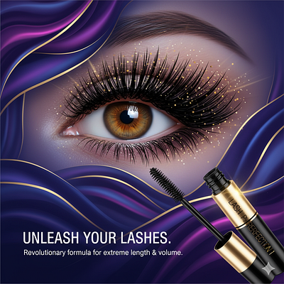 lash perfection adobe advertisement beauty beauty product behance brand identity branding dribbble graphic design illustration marketing mascara social media