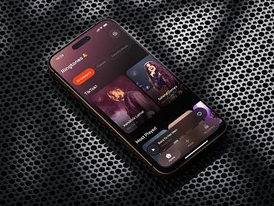 Ringtones - Mobile App app appdesign mobile app music player ringtones ui ux
