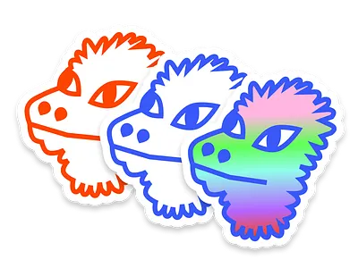Three-headed dragon branding design doodle graphic design illustration logo ui vector