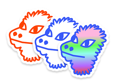 Three-headed dragon branding design doodle graphic design illustration logo ui vector