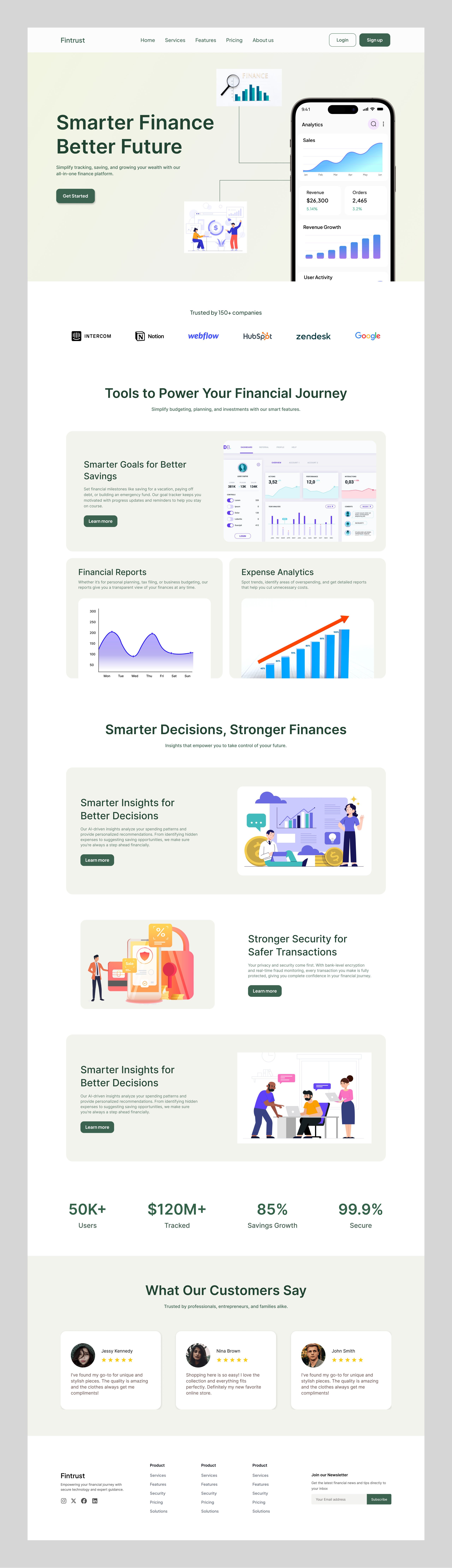 Example of Fintech & Finance Websites Design, UI UX