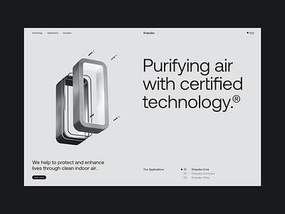 Empulso Air Technology Webdesign landingpage modern tech technology typography