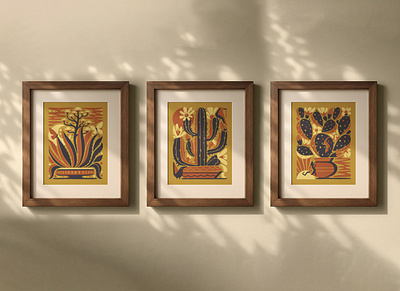 Bloom Art Print Series agave art print cactus dan kuhlken design dkng dkng studios mcm mexico mid century modern midcentury modern nathan goldman nopal poster pot prickly pear saguaro silkscreen succulent vector