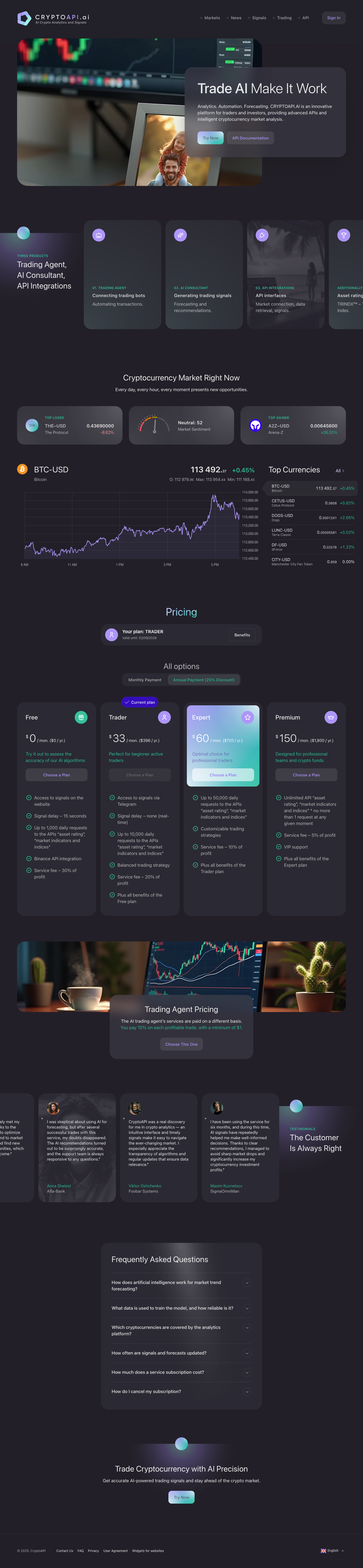 AI-Powered Crypto Trading System cryptodesign fintech saas uidesign uxdesign