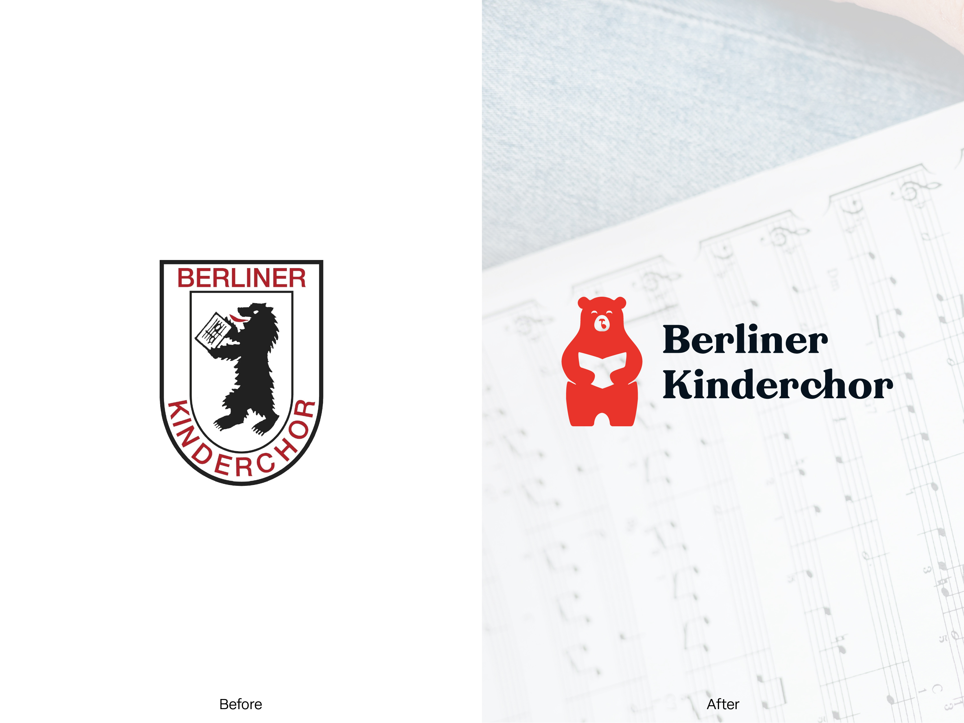 Berliner Kinderchor | Children's choir from Berlin bear berlin children choir cub identity kid logo logomark redesign singing symbol