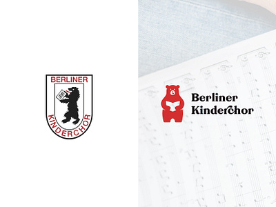 Berliner Kinderchor | Children's choir from Berlin bear berlin children choir cub identity kid logo logomark redesign singing symbol
