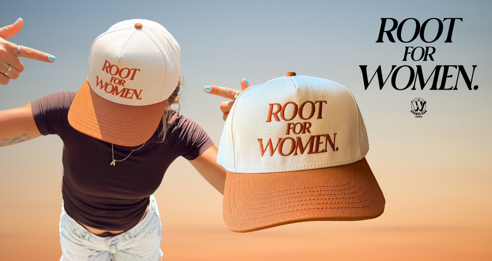 Root for Women Hat a frame hat brand identity branding graphic design logo merchandise design streetwear swag