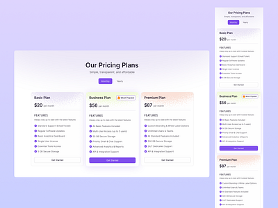 Pricing Plan-UI 2025 minimal pricing plan pricing plan ui website website design