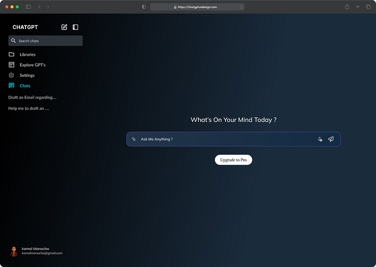 ChatGPT UI Redesign Concept by Sriram R on Dribbble