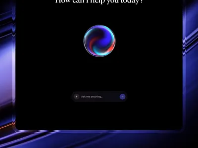 AI chat box 3d ai figma orb protopie prototype uiux uiuxdesign webdesign