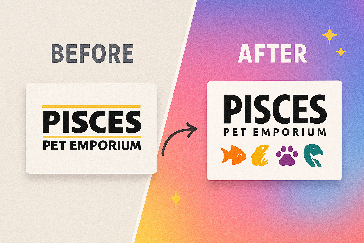 Pisces 2.0 🦴 3d branding canva colour theory figma graphic design logo typography ui