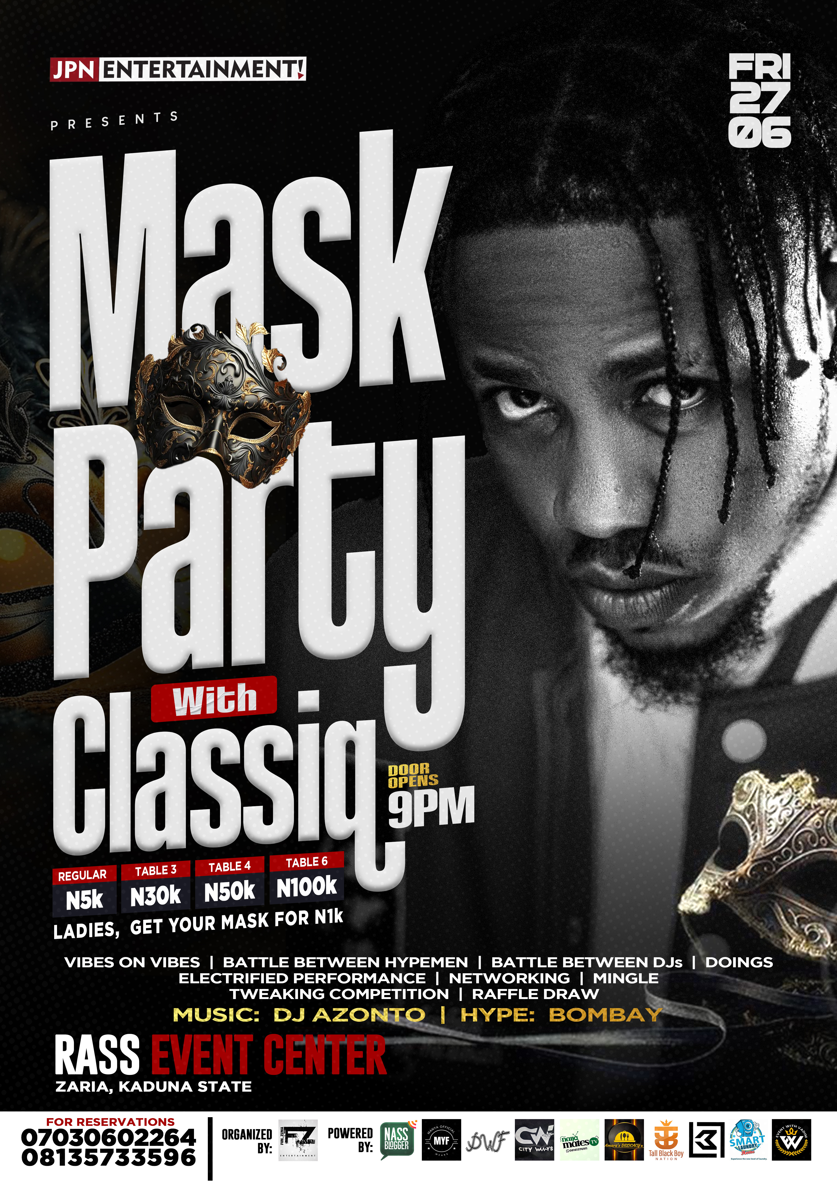 Mask Party Flyer Design branding design graphic design logo logo design