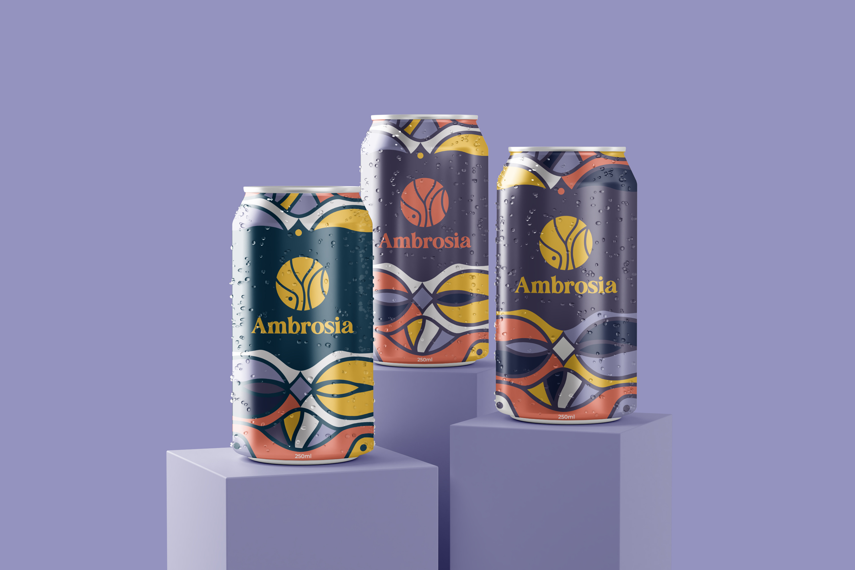Ambrosia Soda Can branding creative design idea good design graphic design illustration logo pattern design soda can design