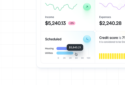 📊 Finance Widget – Balance, Income & Credit Score financial app