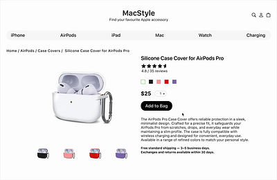 Product Details Page — Headphones web