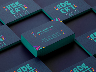 Chocolaterie Robert Business Card african pattern business card chocolate good design graphic design pattern design