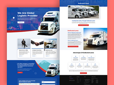 Transport & Logistics Solutions Website cargo logistics delivery service graphic design logistics logistics shipping landing page logistics ui logistics uiux kit transportation web design website design