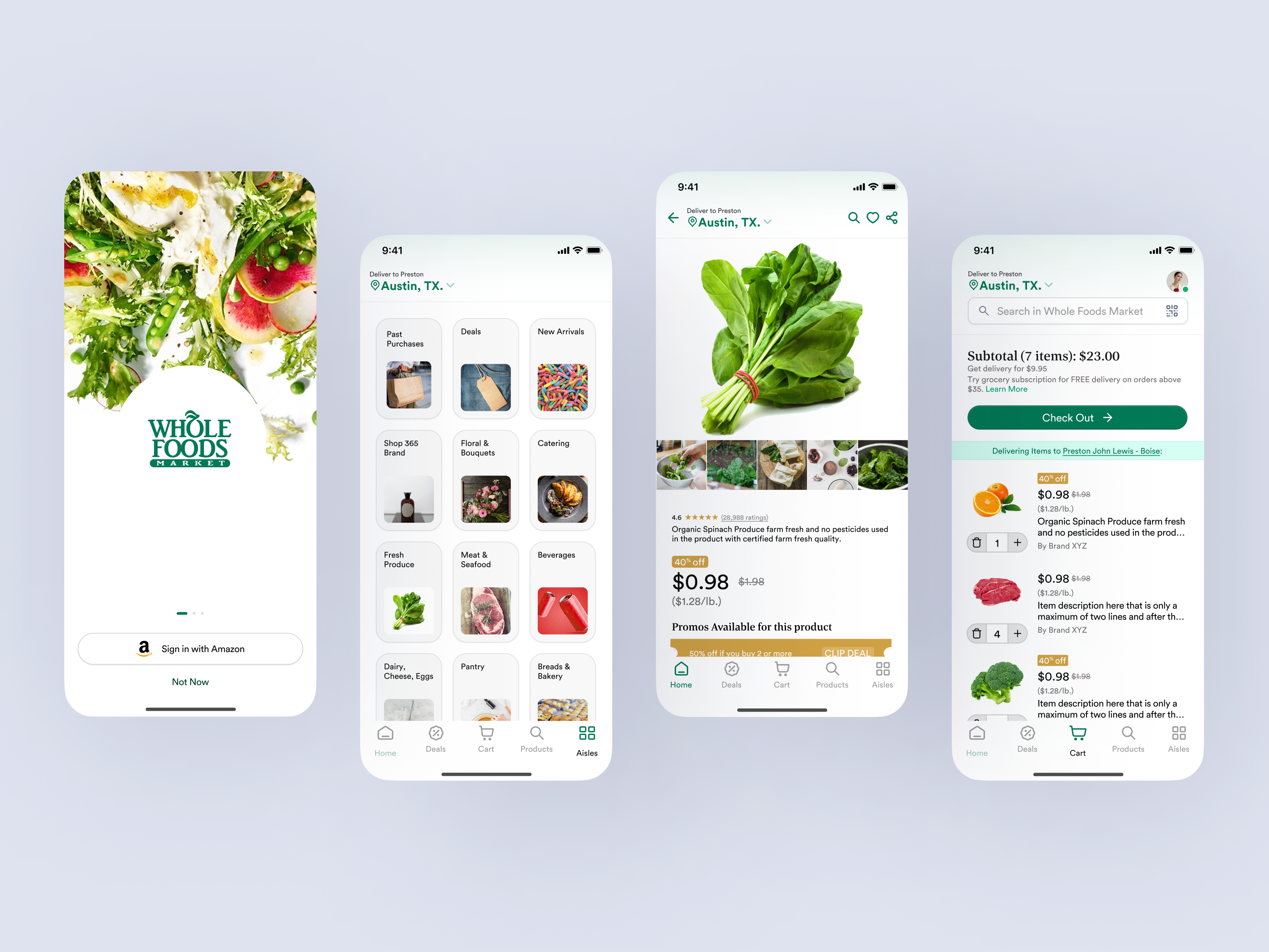 Example of Whole Foods Market App Design