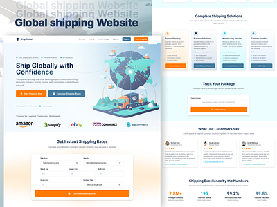 Ship Global animation branding design dribbble shorts landing page responsivedesign ui uiux userexperience