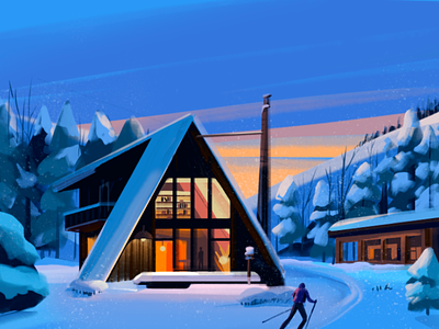 Illustration - Winter Camp art clean colors design illustration illustrator visual