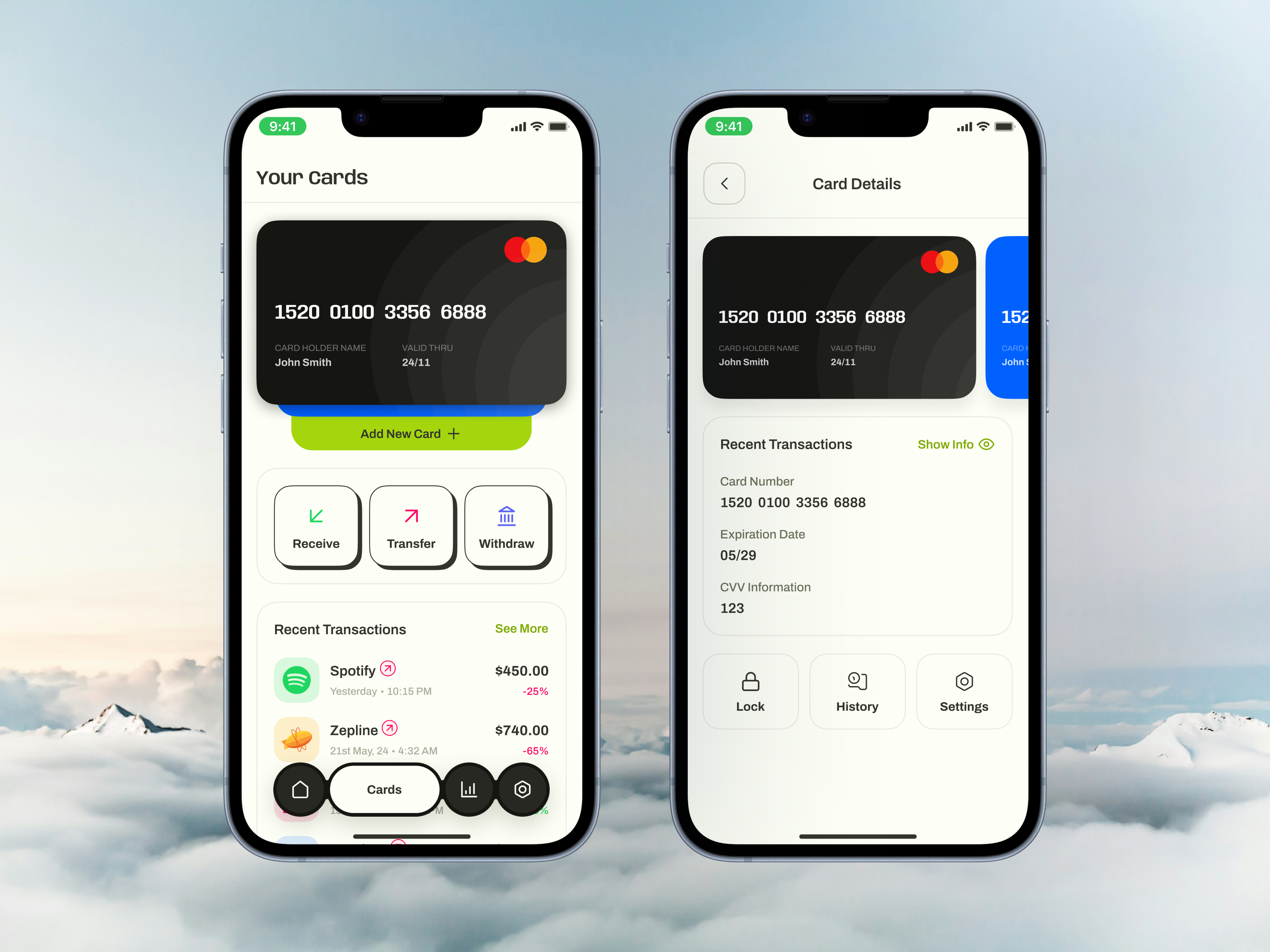 💳 Finance App – Cards Management UI Design appdesign application best cardmanagement cards craftora design financeapp fintechdesign mobile apps moneymanagement nav ui ux