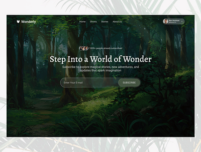 Subscribe to Magic - UI Shot best shot figma landing bage newsletter story ui subscribe ui uiux userinterface