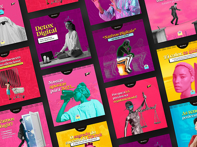 CoolHow | Social Media Visuals branding collage culture editorial graphic design social media design surrealism