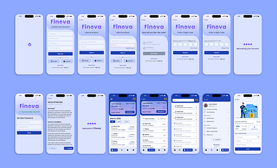 Finova animation app design branding graphic design mobile app mobile ui ui uiux