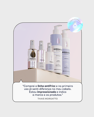 Social Media Content for Hidratei (Beauty & Haircare Brand) advertising art direction beauty branding cosmetics ecommerce graphic design haircare instagram layout design minimal product photography social media design