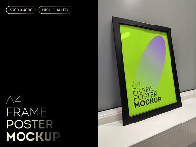 Minimal Frame Poster Mockup frame indoor minimal mockup picture poster psd template