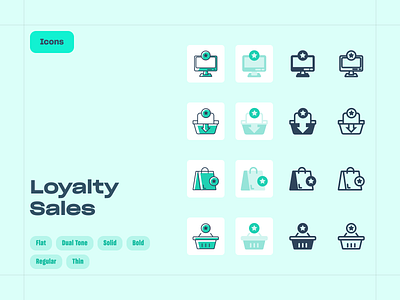 Icons | Loyalty Sales basket devices ecommerce family icon sales shopping