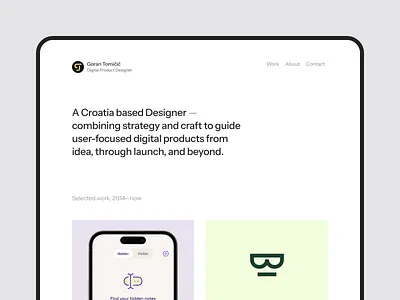 Personal portfolio clean minimal personal branding portfolio ui ux web design website