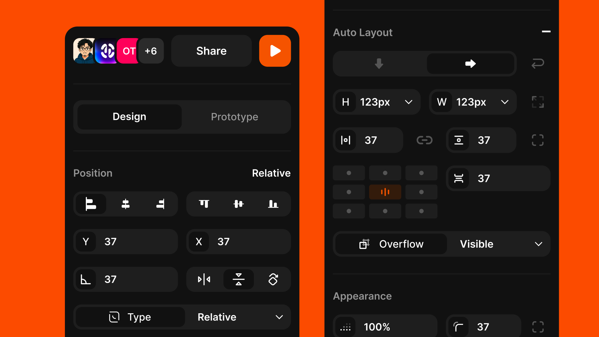 Control Panel/Ui panel for Tribib (Ui Editor and Code exporter) ui