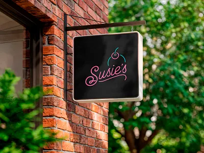 Susie’s Ice Cream Shop Logo Redesign brand design brand identity brand identity design branding design food homemade ice cream illustration local logo logo design logo designer ohio restaurant