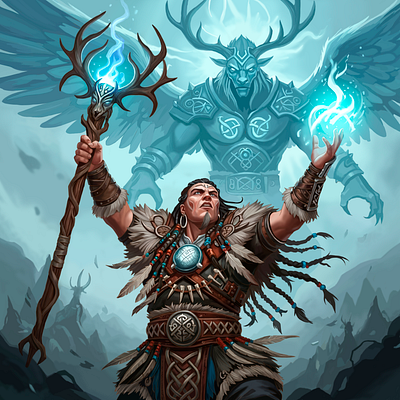 Nordic Shaman anime bangueromanga character design comic concept art cover game art illustration keyart splashart