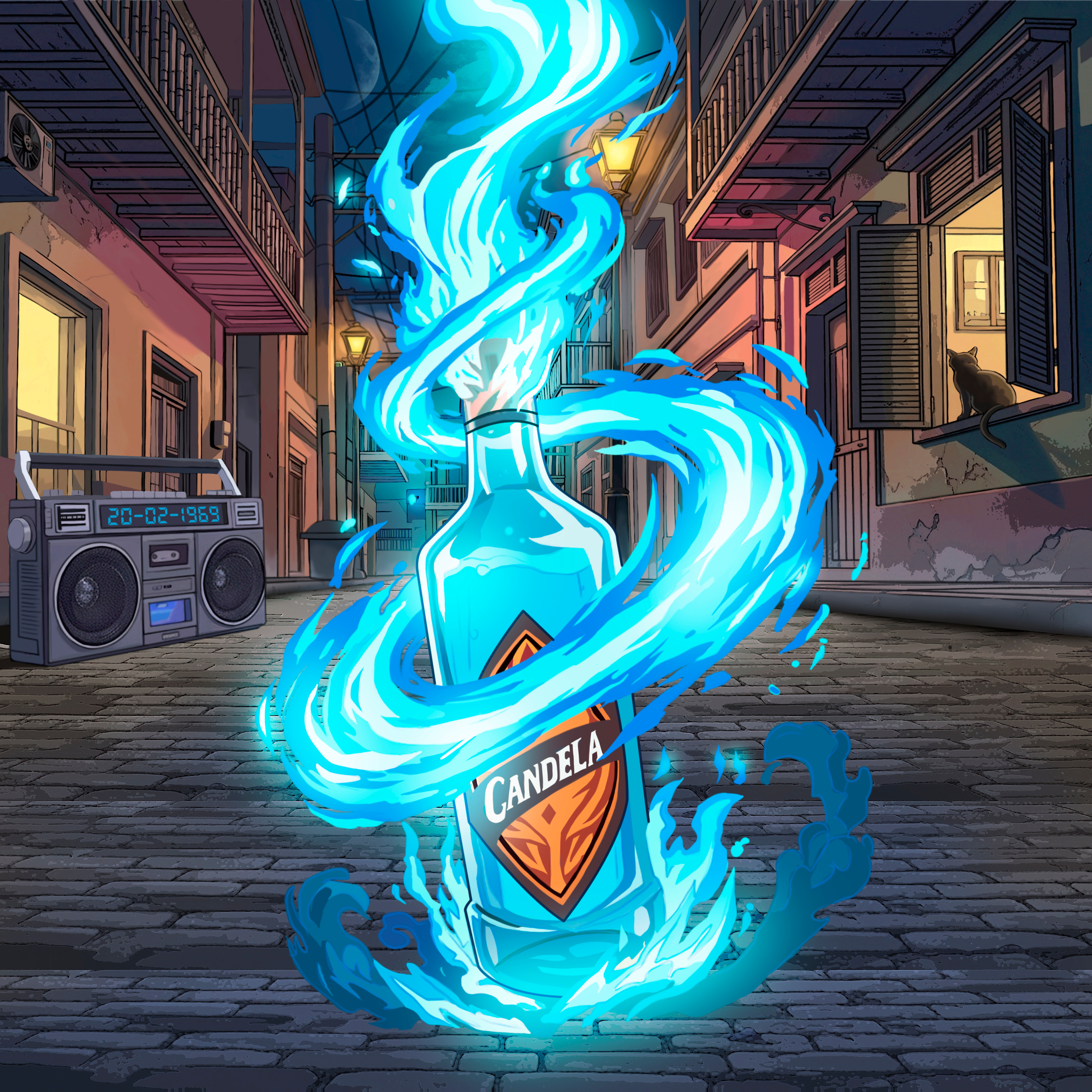 Cover "Candela" albumcover animestyle comic concept art cover digital art illustration music