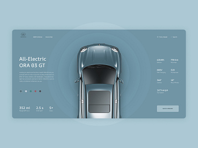 Car Website Design car design gradient minimalism screen ui uiux web webdesign website