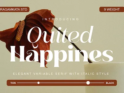 Quited Happines - Elegant Variable With Italic Style branding design display elegant font fonts graphic design serif typeface typography variable