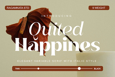 Quited Happines - Elegant Variable With Italic Style branding design display elegant font fonts graphic design serif typeface typography variable