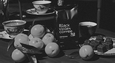 Black Violet Coffee brand identity branding design graphic design logo packaging design