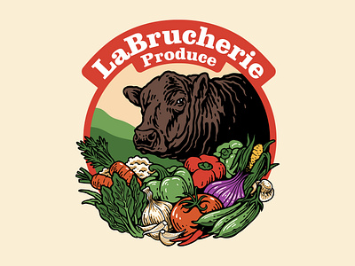 La Brucherie Produce branding business design graphic design illustration logo vintagelogo