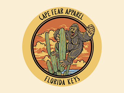 Cape Fear Apparel badge branding business design graphic design illustration logo vintagelogo