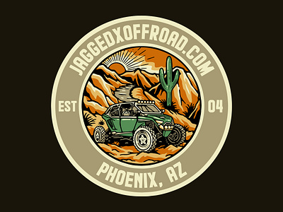 Jaggedx Offroad badge branding business design graphic design illustration logo vintagelogo