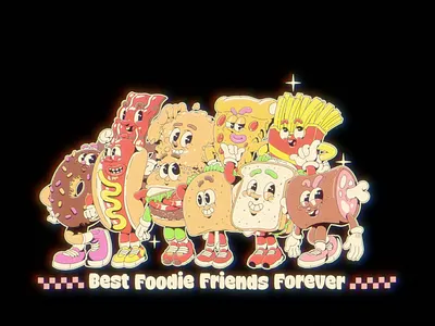 Nom Nom Club - Best Food Character Design after effect animation branding character character design food food and beverages food brand food mascot graphic design illustration key visual logo mascot motion motion design motion graphics retro mascot rubber hose rubber hose animation